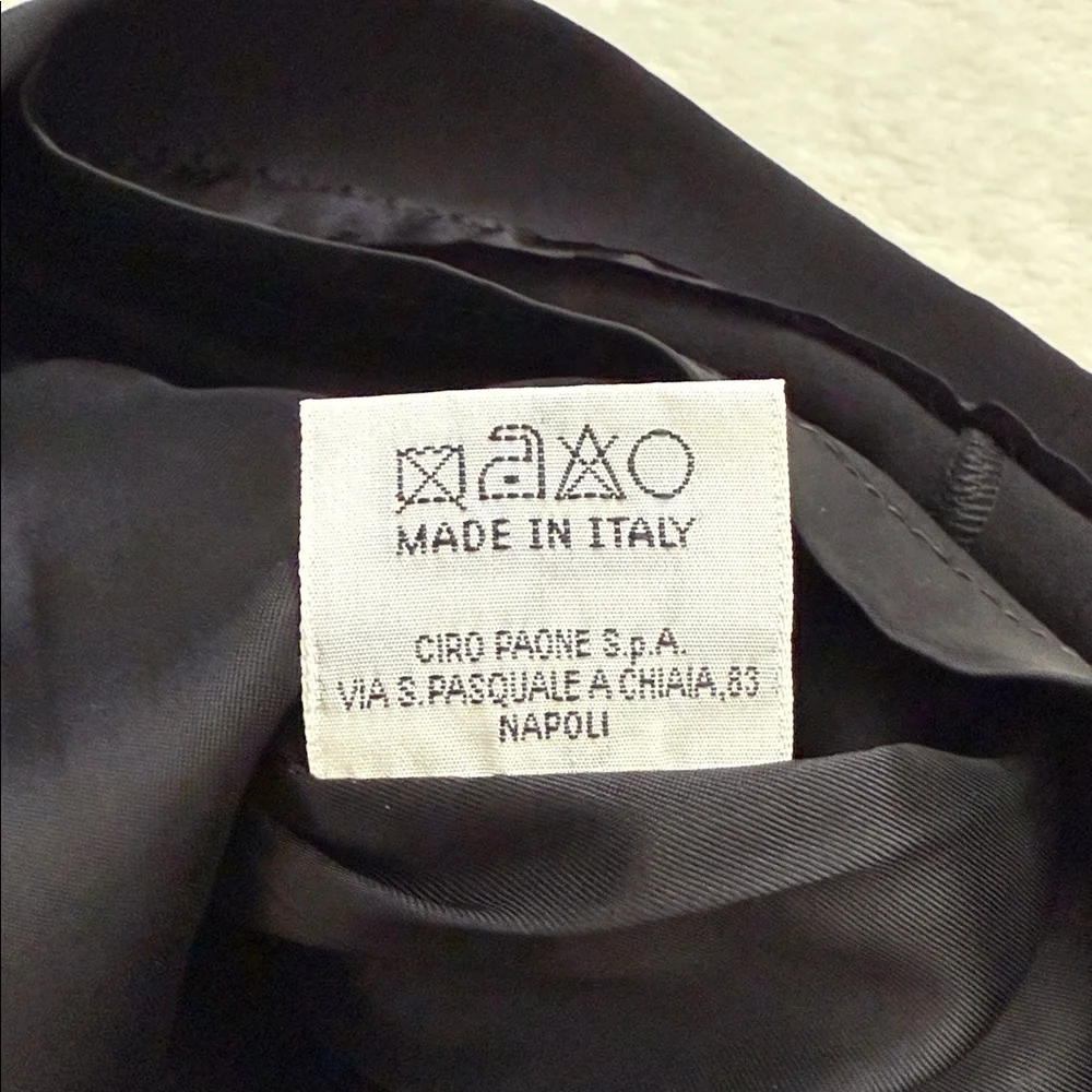 Kiton Napoli | Silk LBD Dress with Belt Made in Italy Black (IT 44) - Picture 13 of 16